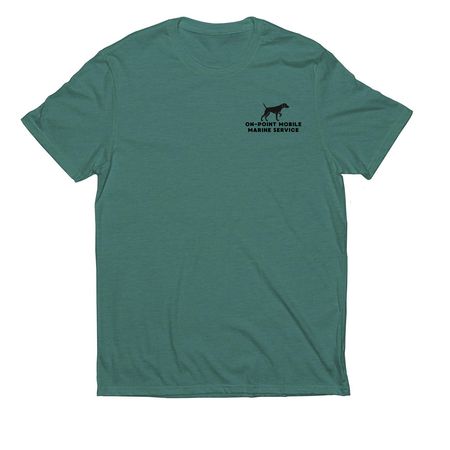 On-Point Mobile Marine/CureGRIN Foundation, a Deep Sea Green Allmade Eco Triblend Unisex Tee