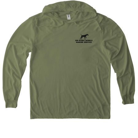On-Point Mobile Marine/CureGRIN Foundation, a Olive You Green Allmade Eco Triblend Hoodie Tee