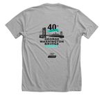 40th Anniversary GWB Tie-Dye & Tanks, a Athletic Heather Premium Unisex Tee (back-view)