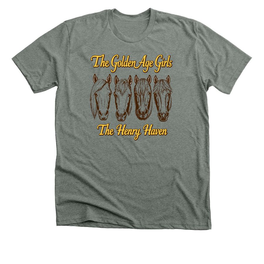 Henry Haven - The Golden Age Girls, a Deep Heather Premium Unisex Tee