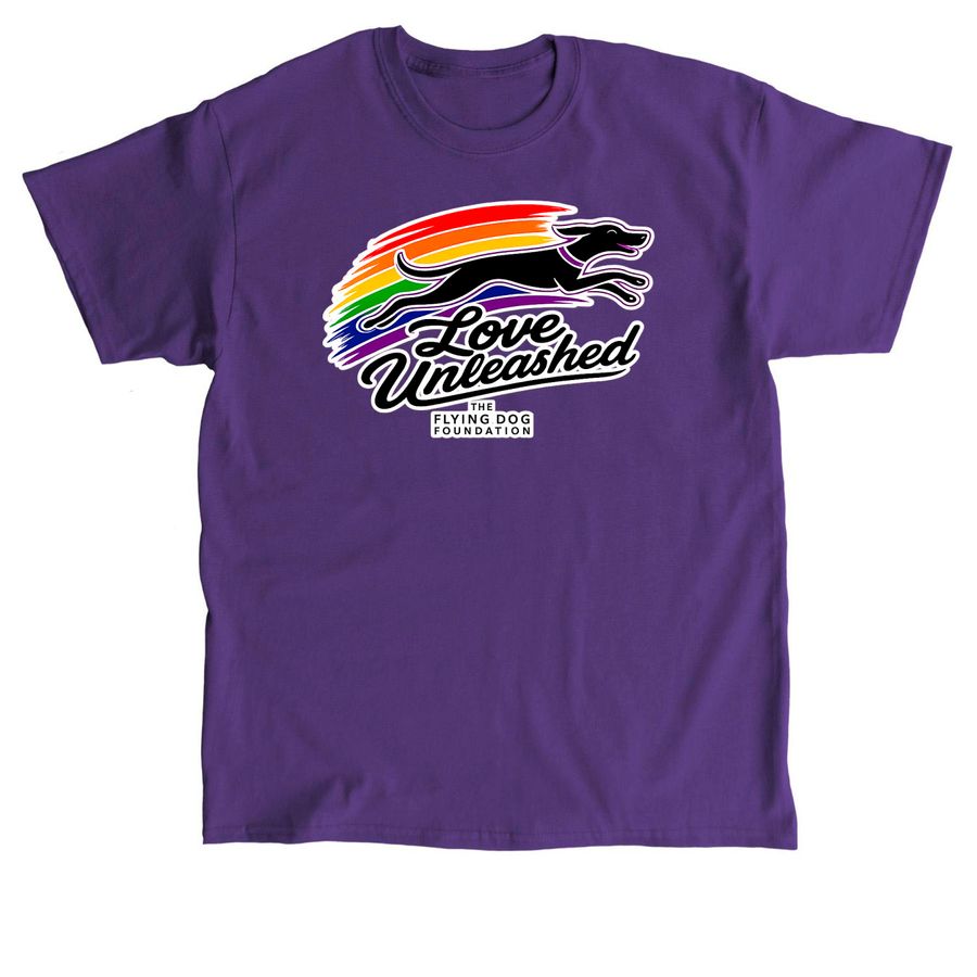 Love Unleashed, a Purple Classic Unisex Tee