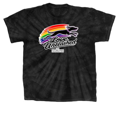 Love Unleashed, a Black Classic Tie Dye Tee
