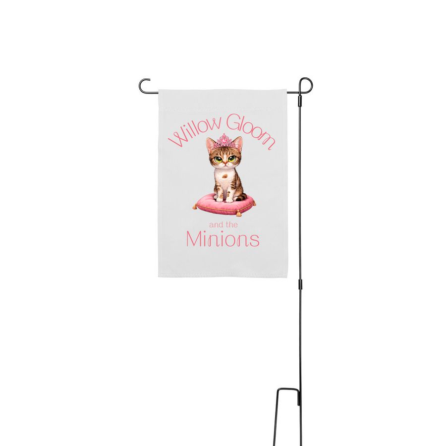 Willow Yard Flags, a White 12" x 18" Yard Flag with Stake