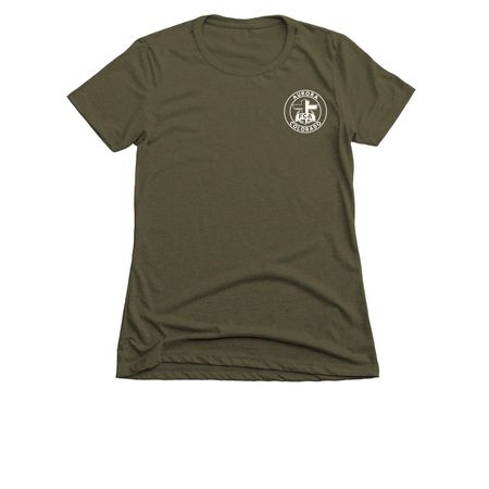 As It Is In Heaven, a Military Green Women's Slim Fit Tee