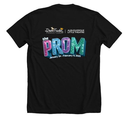 THE PROM 2025, a Solid Black Blend Premium Unisex Tee (back-view)