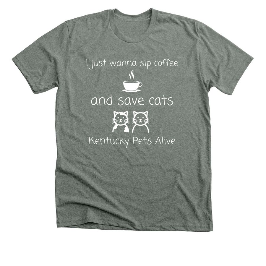 Merchandise that saves cats!, a Deep Heather Premium Unisex Tee