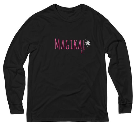 Magikal, a Deep Black Allmade Eco Triblend Long Sleeve Tee