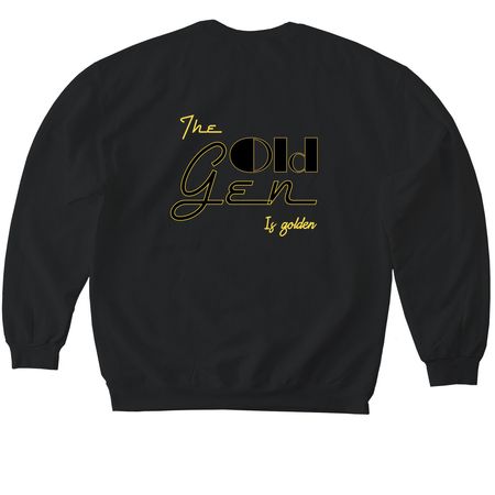 Old Gen, a Black Softstyle Crewneck Sweatshirt