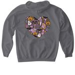 Sonographer Halloween, a Charcoal Gildan Softstyle Pullover Hoodie (back-view)