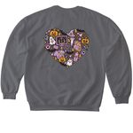 Sonographer Halloween, a Charcoal Softstyle Crewneck Sweatshirt (back-view)