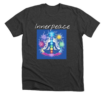 Inner peace., a Dark Grey Heather Premium Unisex Tee