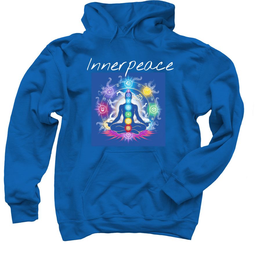 Inner peace., a Royal Blue Pullover Hoodie