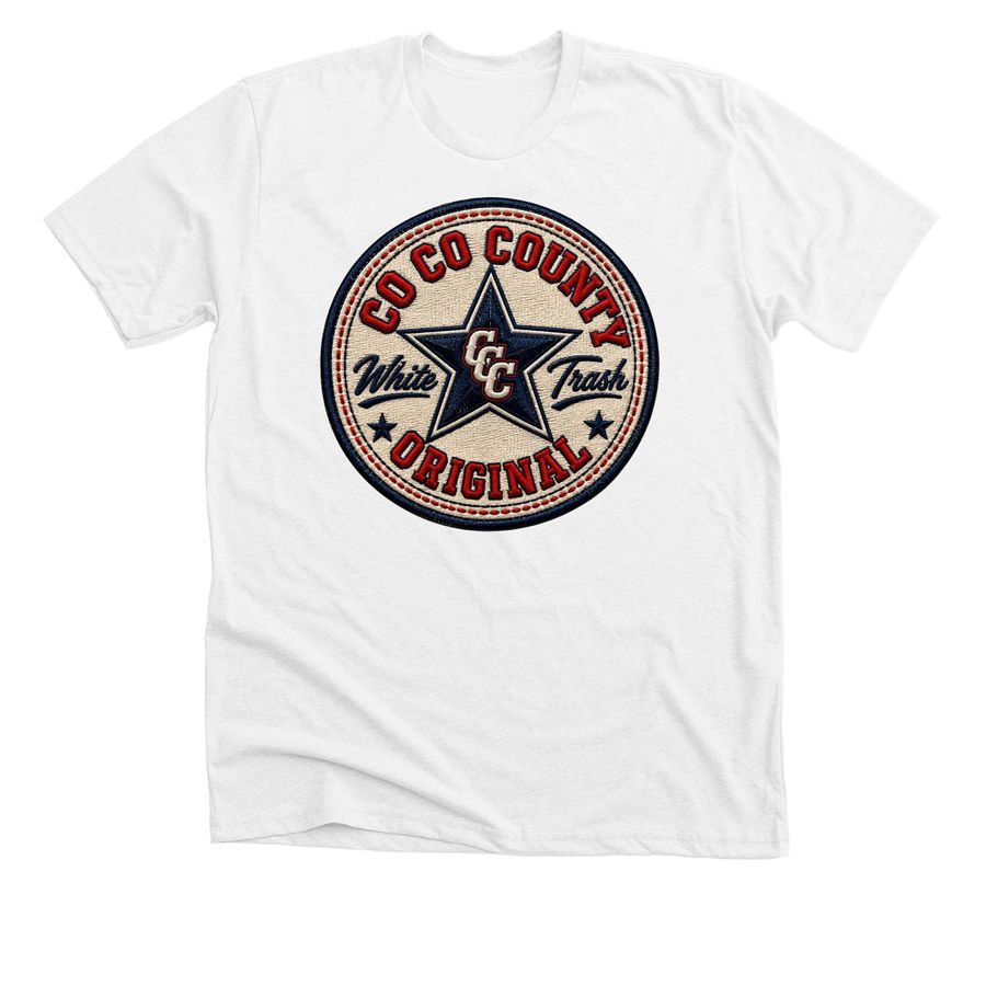 CO CO COUNTY ORIGINAL, a Solid White Blend Premium Unisex Tee