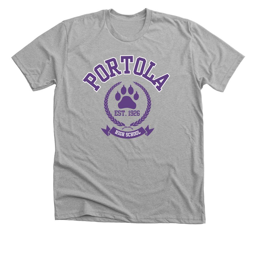 Portola Academic Style, a Athletic Heather Premium Unisex Tee