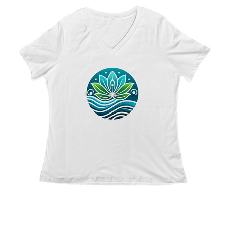 One Source. Endless Expressions., a White Women's Relaxed V-Neck Tee