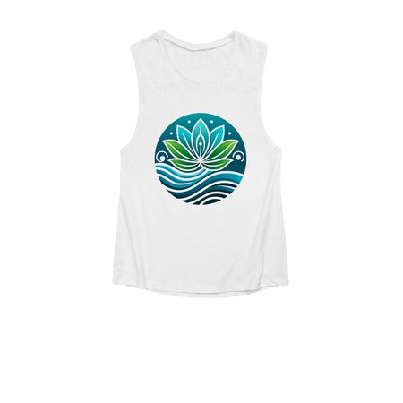 One Source. Endless Expressions., a White Women's Muscle Tank