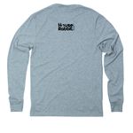 I Adopted My Best Friend, a I Like You Blue Allmade Eco Triblend Long Sleeve Tee (back-view)