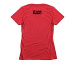 I Adopted My Best Friend, a Red Women's Slim Fit Tee (back-view)