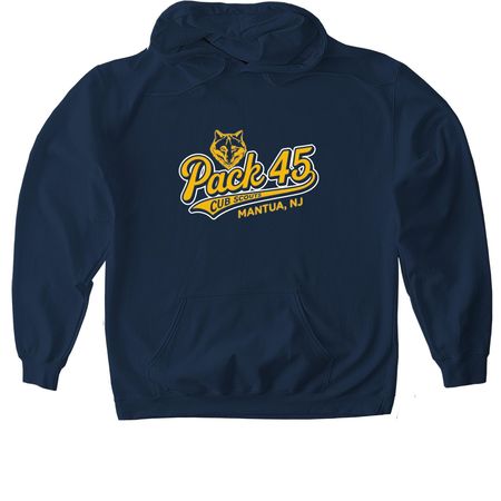 Pack 45 Class B, a Navy Gildan Softstyle Pullover Hoodie
