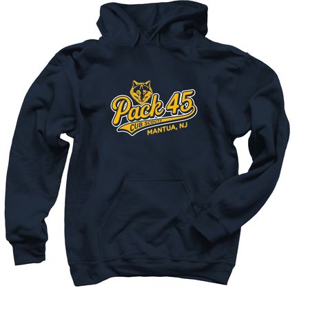 Pack 45 Class B, a Navy Pullover Hoodie