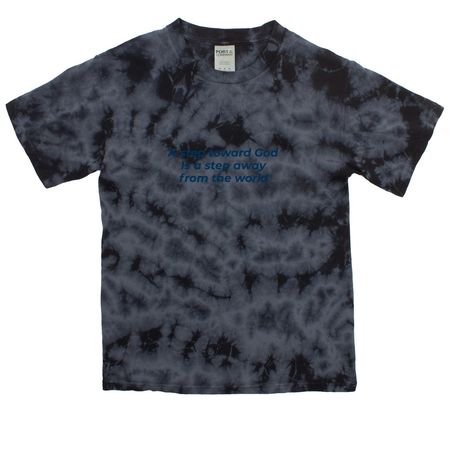 More of God and less of everything else, a Black Youth Crystal Tie Dye Tee