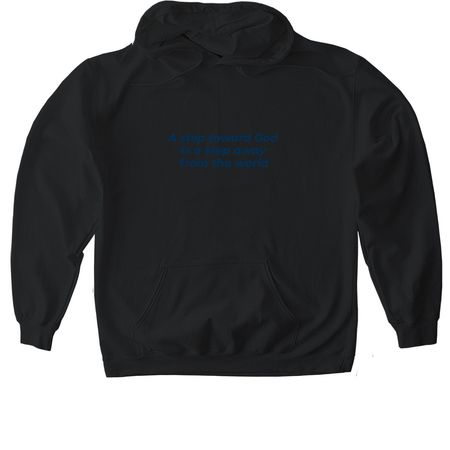More of God and less of everything else, a Black Gildan Softstyle Pullover Hoodie