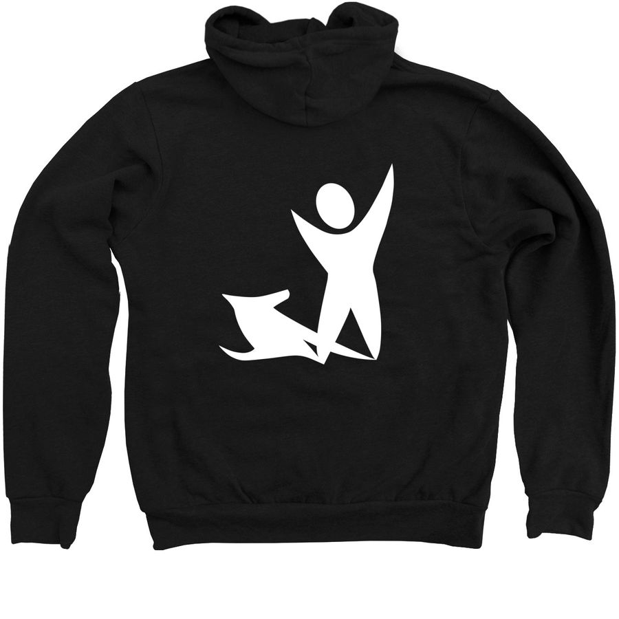 CTC Classic Zip, a Black Zip Up Hoodie (back-view)