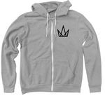 Bold University Zip-up, a Athletic Heather Zip Up Hoodie (back-view)