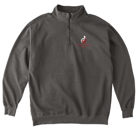 Power In Your Name Merch, a Pepper Comfort Colors Quarter Zip Pullover