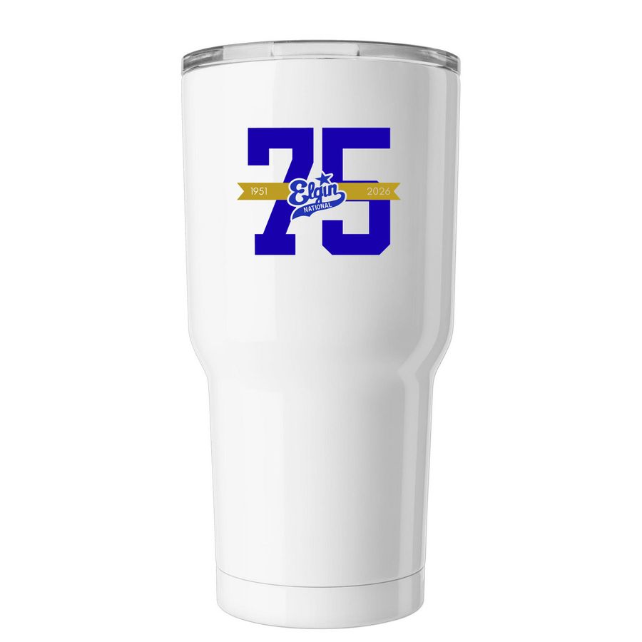 75th Anniversary Tumbler, a White Insulated Tumbler