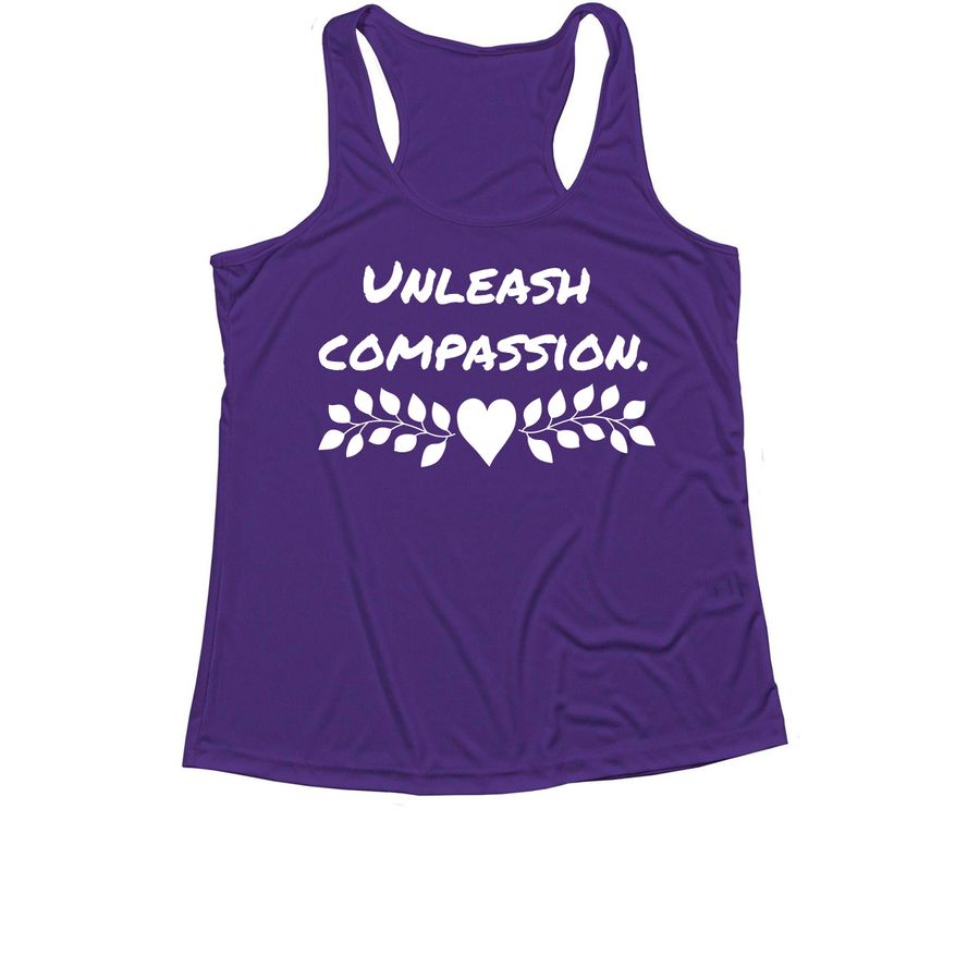 Unleash Compassion Tank, a Purple Women's Performance Tank