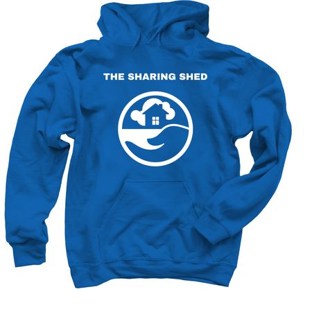 Shed Volunteer Pullover Hoodie, a Royal Blue Pullover Hoodie