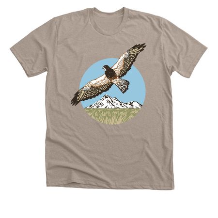 Support Raptor Research - logo, a Heather Stone Premium Unisex Tee