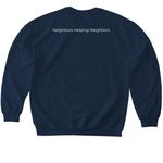 Neighbors Helping Neighbors Collection 2026, a Navy Softstyle Crewneck Sweatshirt (back-view)