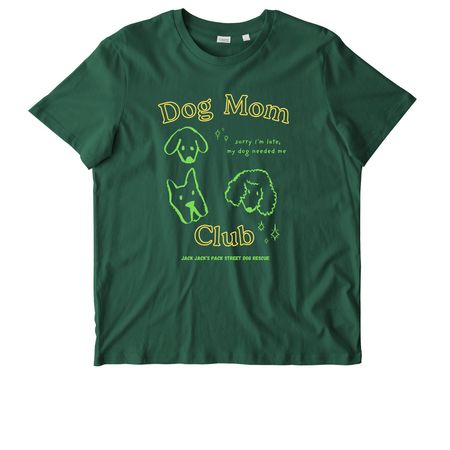 Dog Mom Club (Street Dog Edition), a Bottle Green Stanley/Stella Unisex Crafter Tee