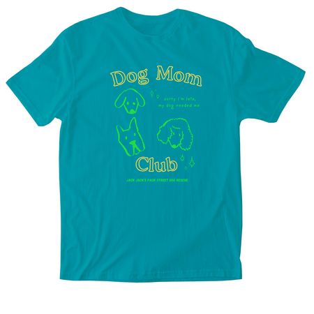 Dog Mom Club (Street Dog Edition), a Jade Dome Softstyle Cotton Tee