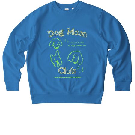 Dog Mom Club (Street Dog Edition), a Mindful Blue Stanley/Stella Unisex Changer 2.0 Crewneck Sweatshirt