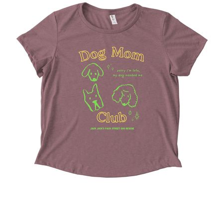 Dog Mom Club (Street Dog Edition), a Vintage Rose Allmade Eco Triblend Women?s Scoop Neck Tee