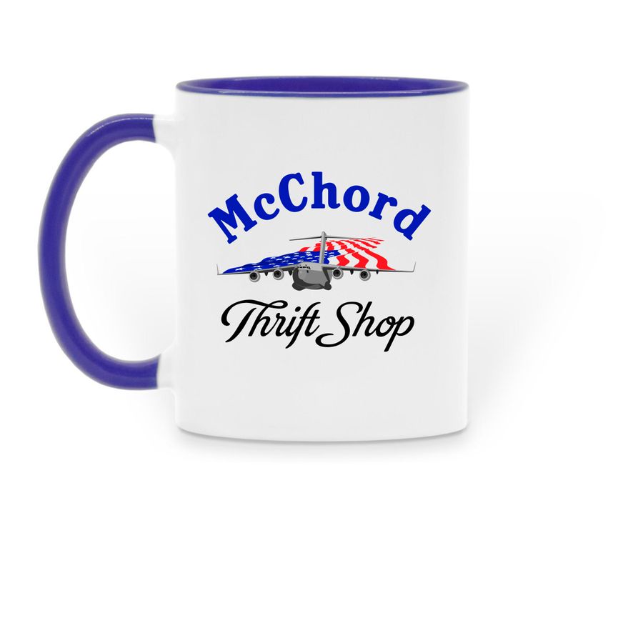 MTS Logo mug, a Dark Blue Two-Tone Ceramic Mug (back-view)