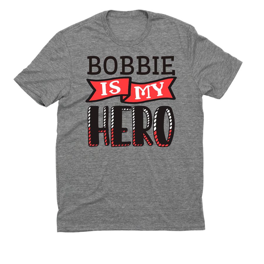 Support Bobbie, a Aluminum Grey Allmade Eco Triblend Unisex Tee