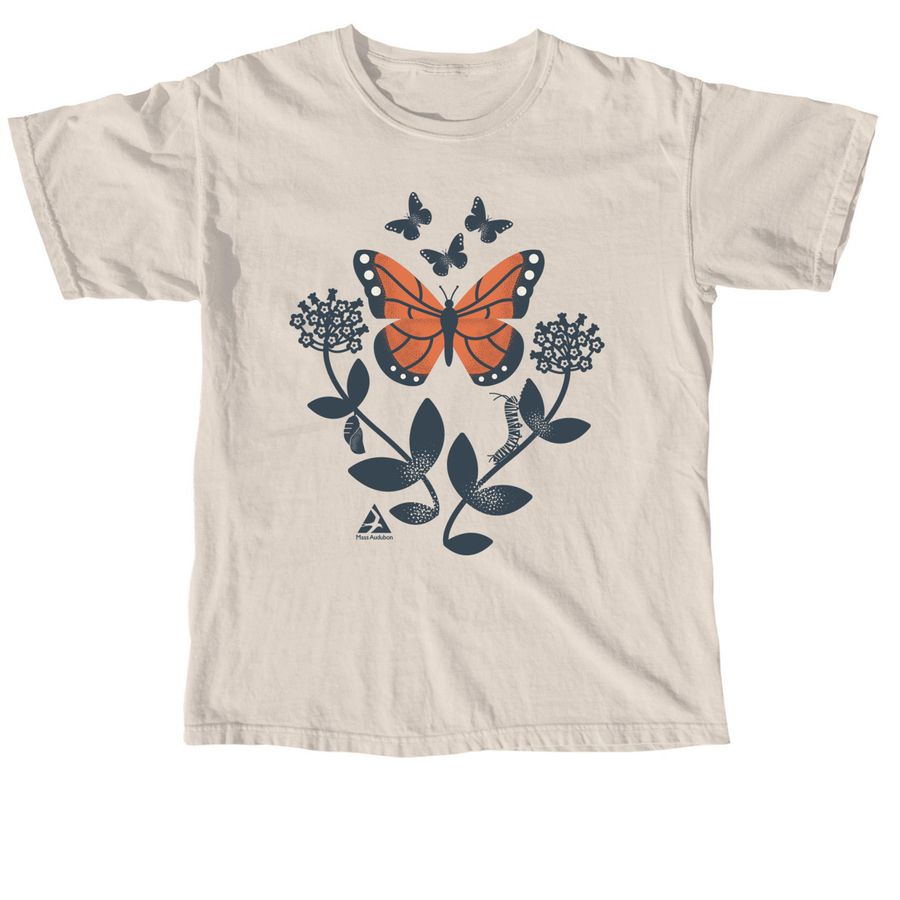 Go Wild for Monarch Butterflies, a Ivory Comfort Colors Unisex Tee