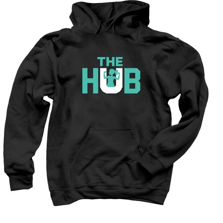 The Hub, a Black Pullover Hoodie