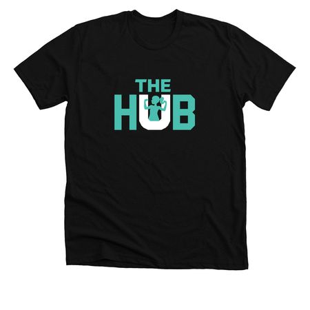 The Hub, a Solid Black Blend Premium Unisex Tee