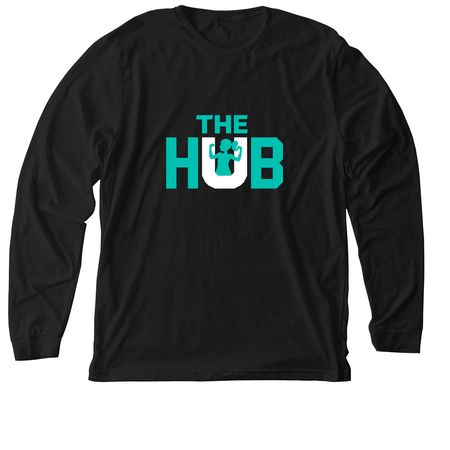 The Hub, a Solid Black Blend Premium Long Sleeve Tee