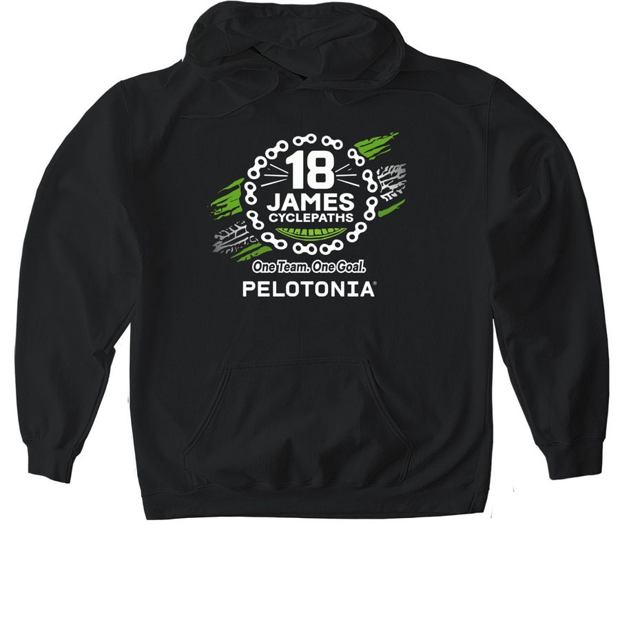 18 James Cyclepaths Pelotonia 2026, a Black Gildan Softstyle Pullover Hoodie
