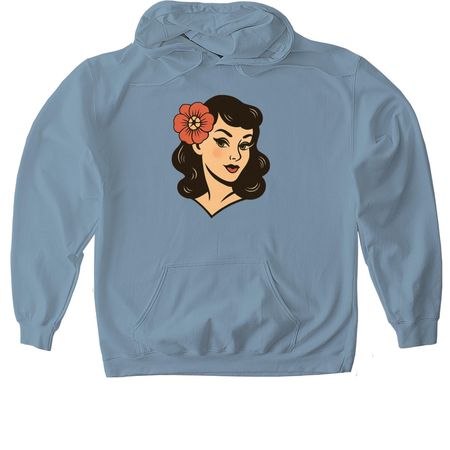 Flairware Flair, a Stone Blue Gildan Softstyle Pullover Hoodie