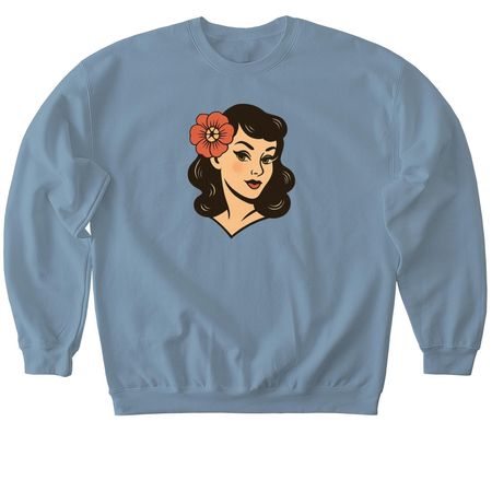 Flairware Flair, a Stone Blue Softstyle Crewneck Sweatshirt