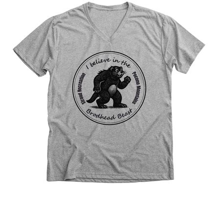 I Believe in the Brodhead Beast, a Athletic Heather Premium V-Neck Tee