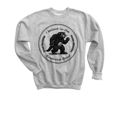 I Believe in the Brodhead Beast, a Sport Grey Youth Crewneck Sweatshirt