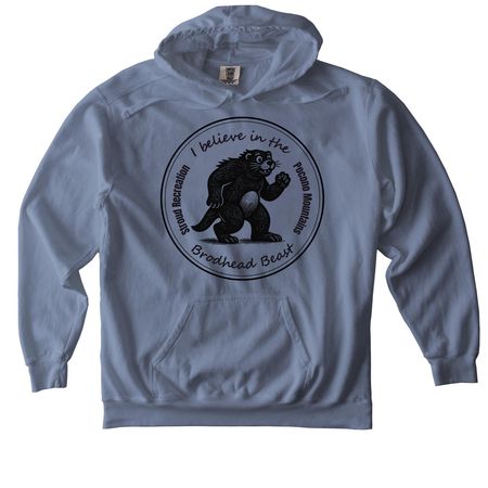 I Believe in the Brodhead Beast, a Blue Jean Comfort Colors Pullover Hoodie